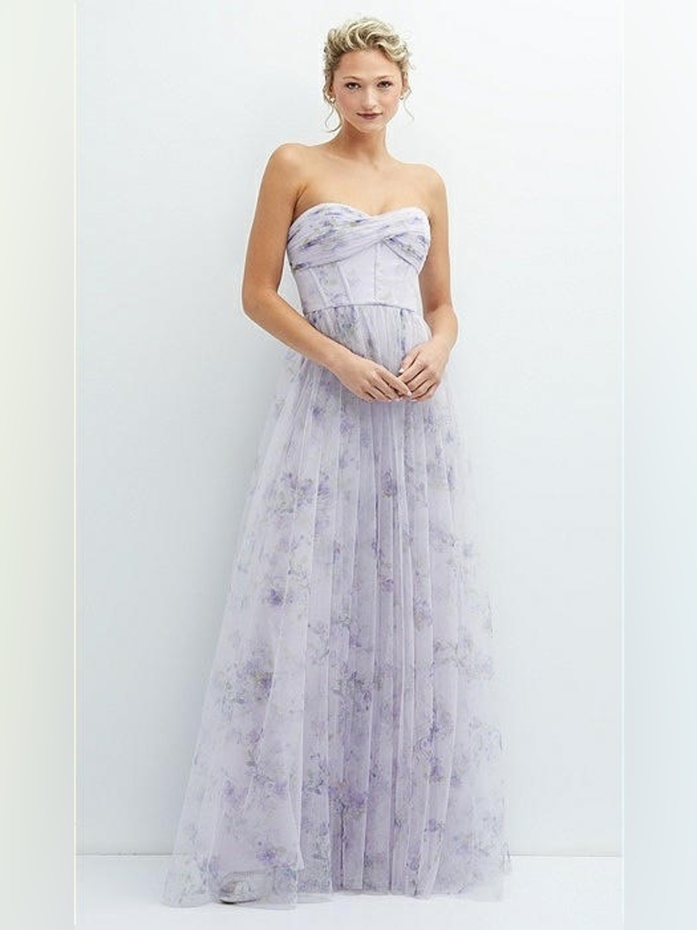 Dessy Collection 3129FP Tulle Dress Lilac Purple Size 12